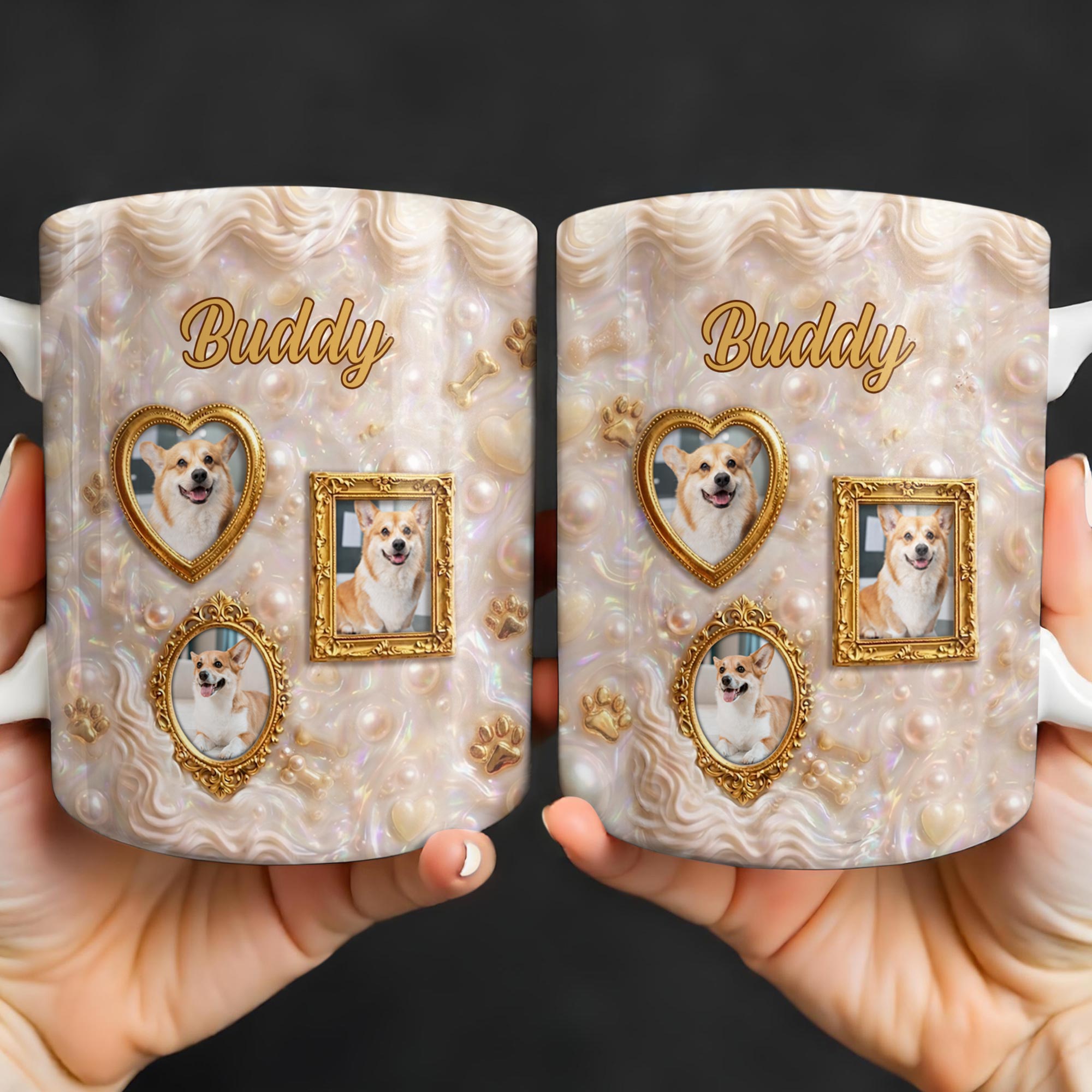Personalized Photo Mug Custom Gift for Dog Lovers | Dog Dad, Mom Edge-to-edge Mug GradoCreations