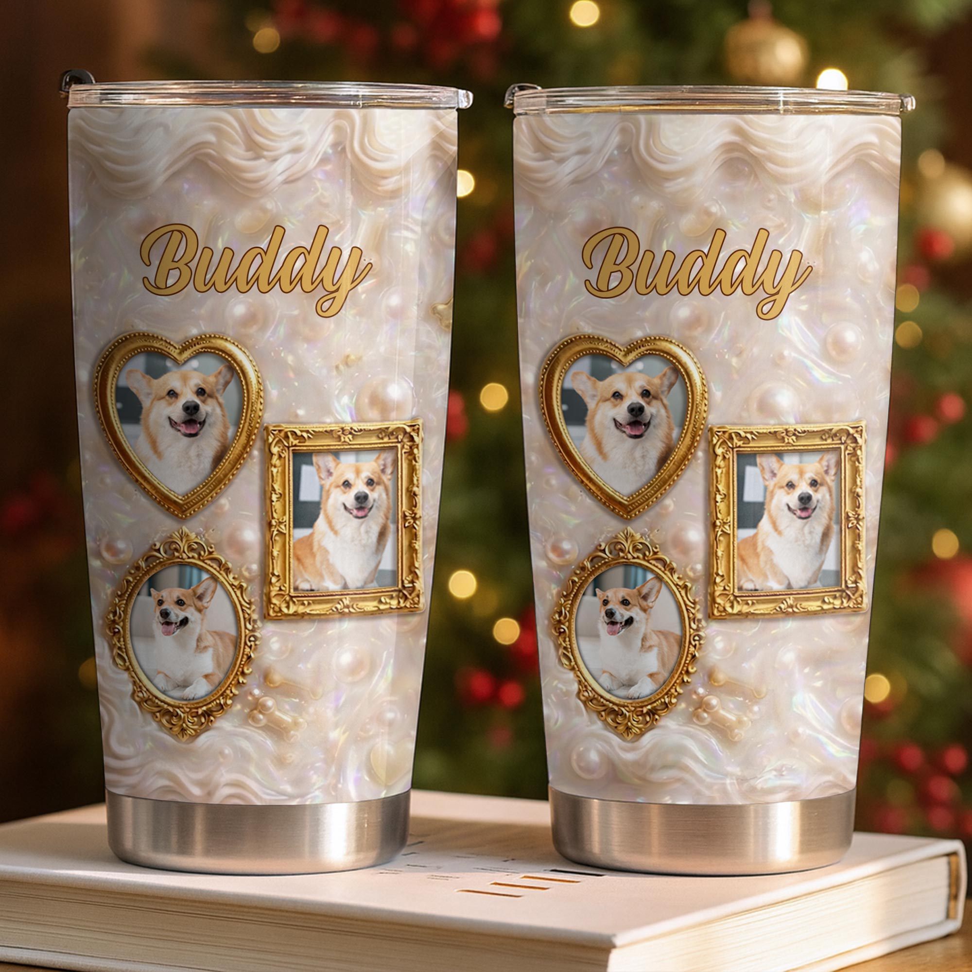 Personalized Dog Tumbler Custom Name Gift for Dog Dad/Mom Tumbler GradoCreations