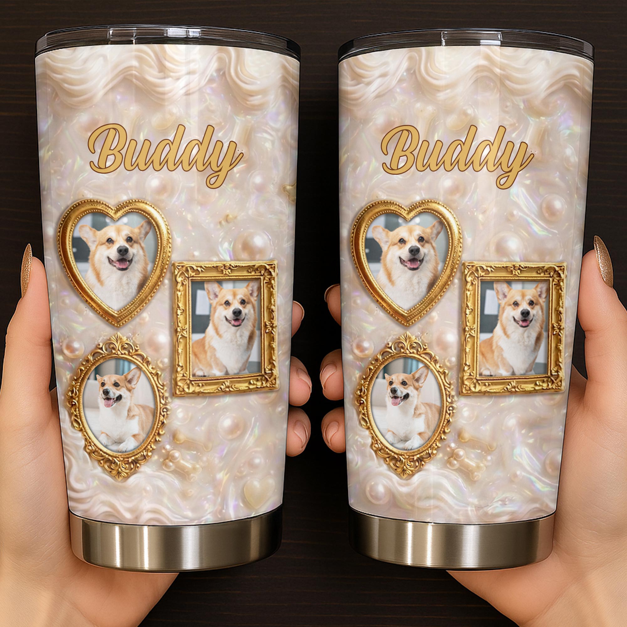 Personalized Dog Tumbler Custom Name Gift for Dog Dad/Mom Tumbler GradoCreations