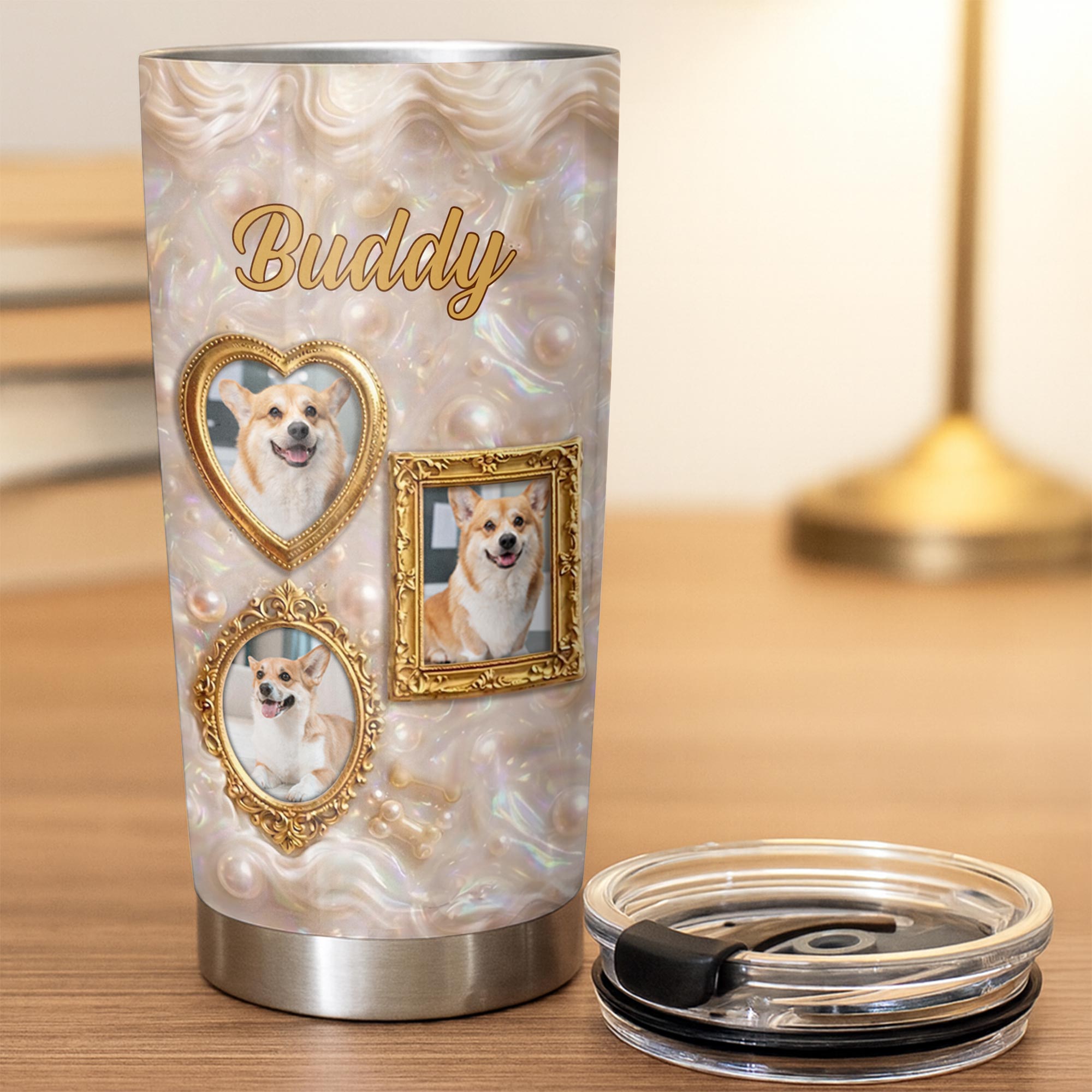 Personalized Dog Tumbler Custom Name Gift for Dog Dad/Mom Tumbler GradoCreations