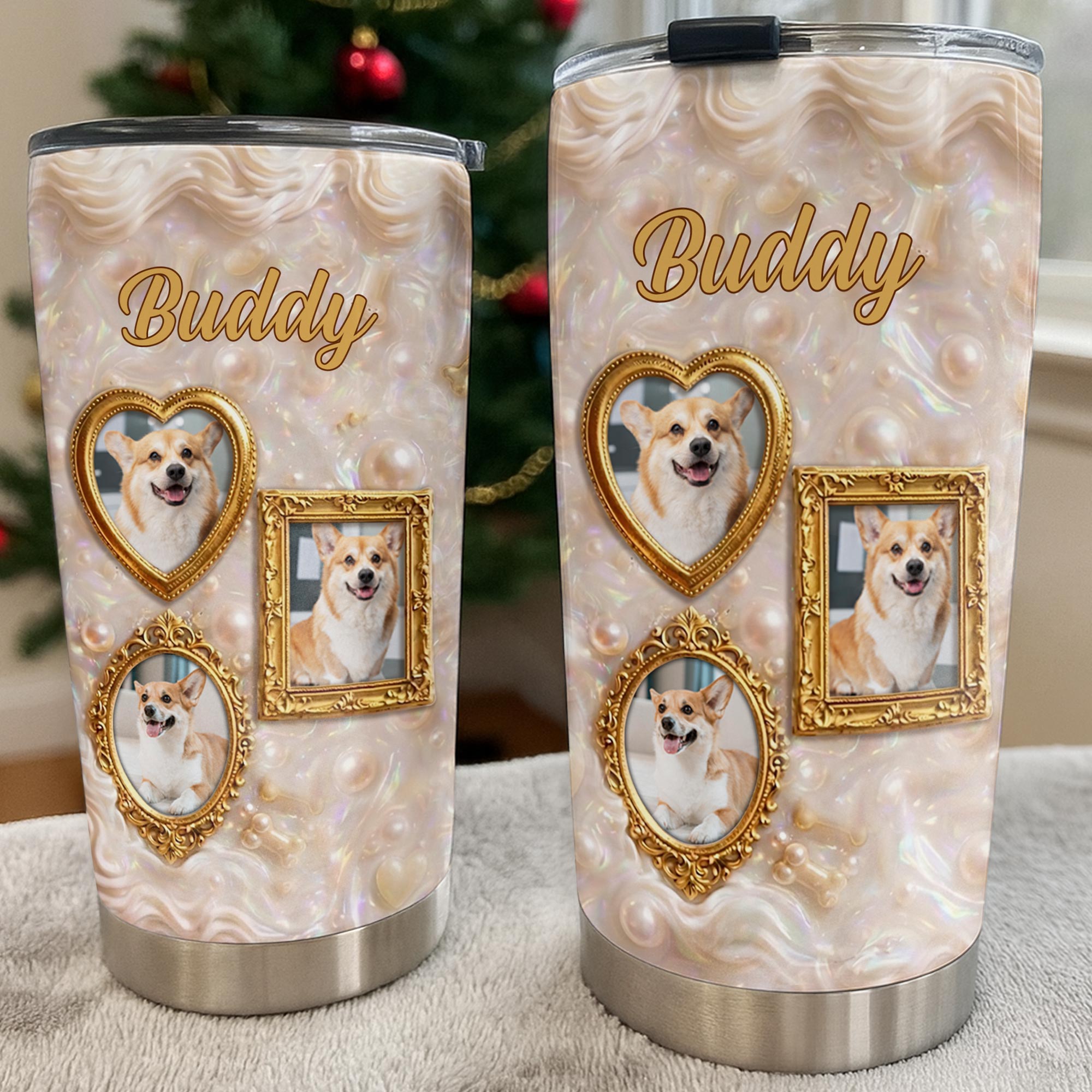 Personalized Dog Tumbler Custom Name Gift for Dog Dad/Mom Tumbler GradoCreations