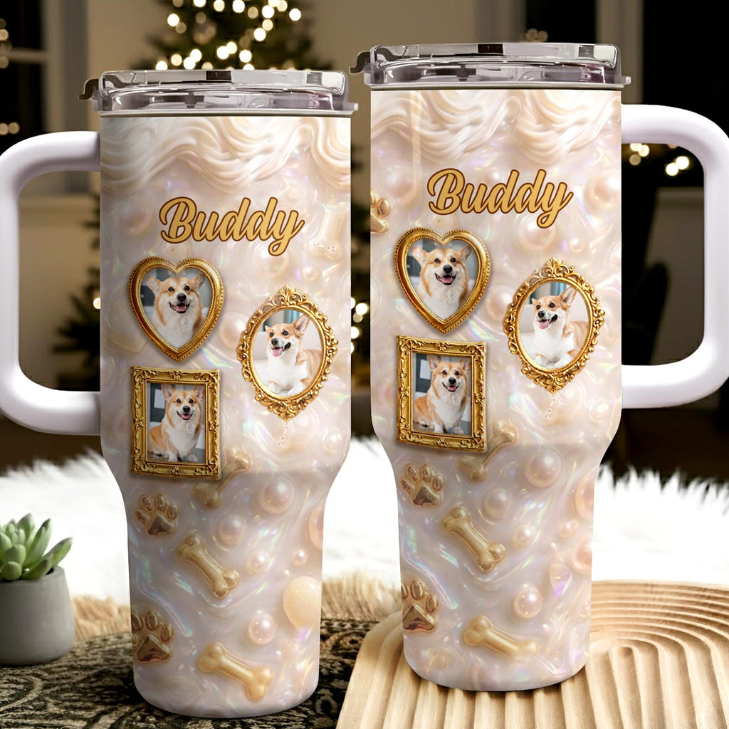 Personalized 40oz Tumbler Custom Name Dog Lover Gift 40oz Tumbler GradoCreations