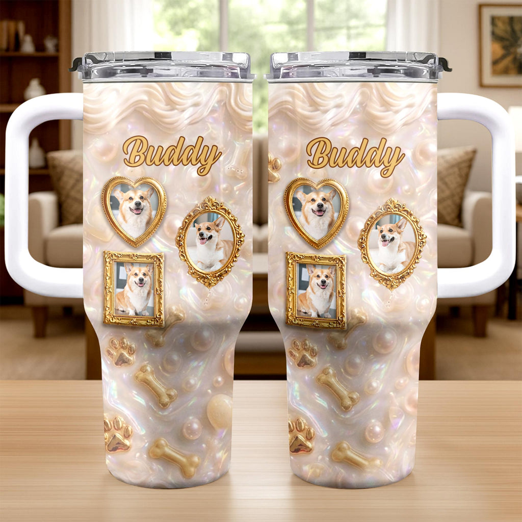 Personalized 40oz Tumbler Custom Name Dog Lover Gift 40oz Tumbler GradoCreations