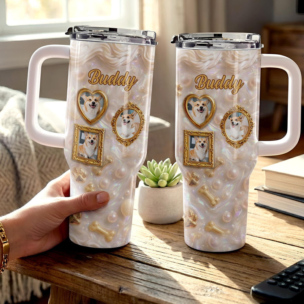 Personalized 40oz Tumbler Custom Name Dog Lover Gift 40oz Tumbler GradoCreations