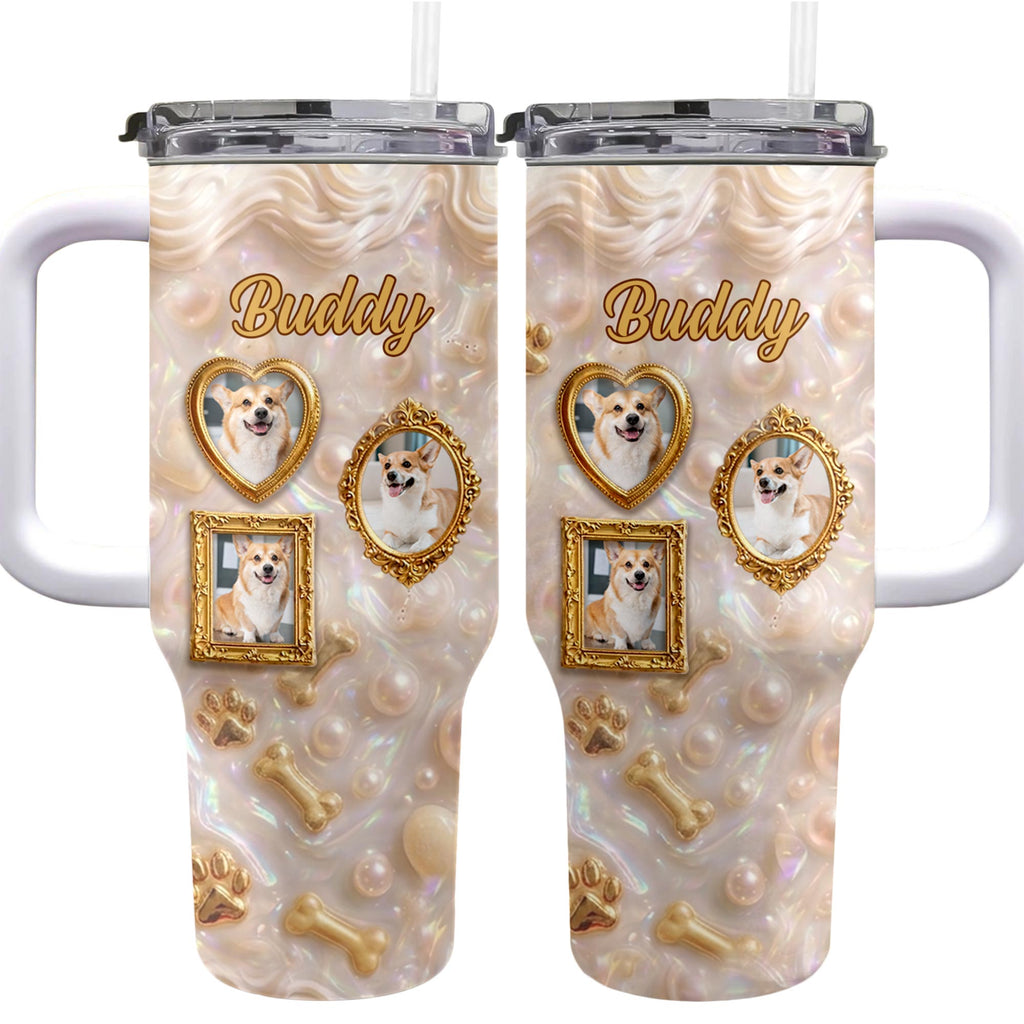 Personalized 40oz Tumbler Custom Name Dog Lover Gift 40oz Tumbler GradoCreations