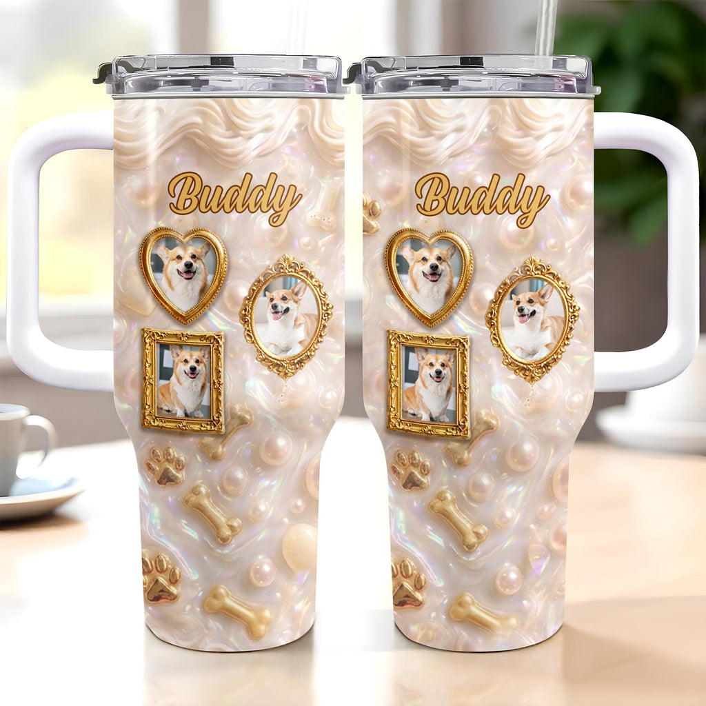 Personalized 40oz Tumbler Custom Name Dog Lover Gift 40oz Tumbler GradoCreations