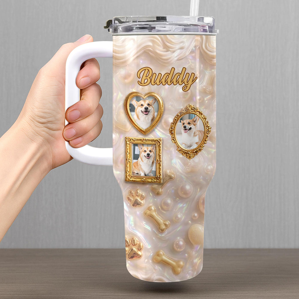 Personalized 40oz Tumbler Custom Name Dog Lover Gift 40oz Tumbler GradoCreations