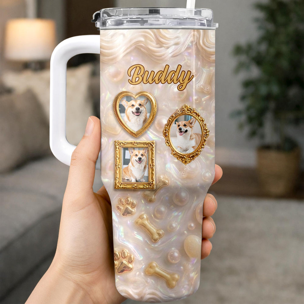 Personalized 40oz Tumbler Custom Name Dog Lover Gift 40oz Tumbler GradoCreations