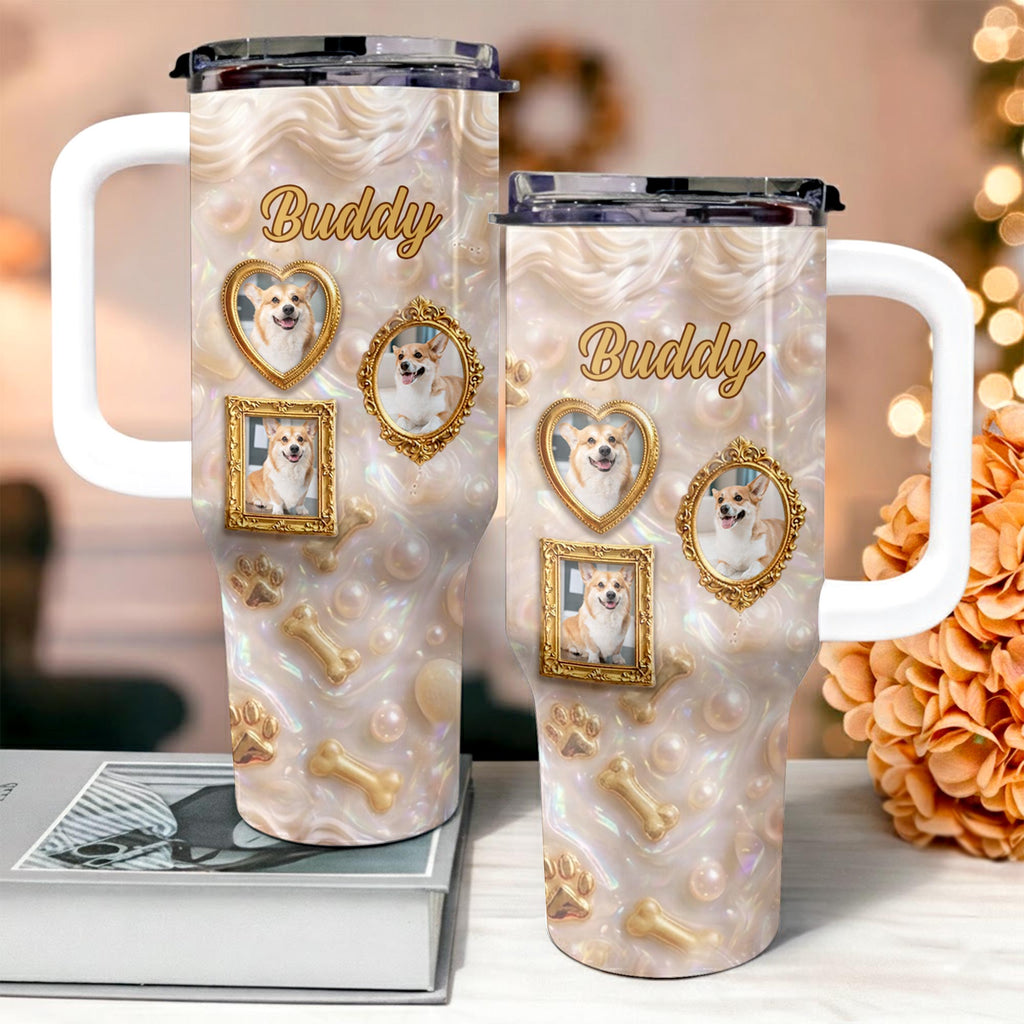 Personalized 40oz Tumbler Custom Name Dog Lover Gift 40oz Tumbler GradoCreations