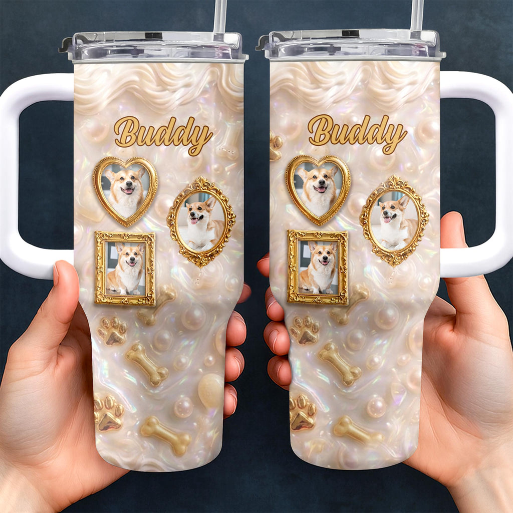 Personalized 40oz Tumbler Custom Name Dog Lover Gift 40oz Tumbler GradoCreations
