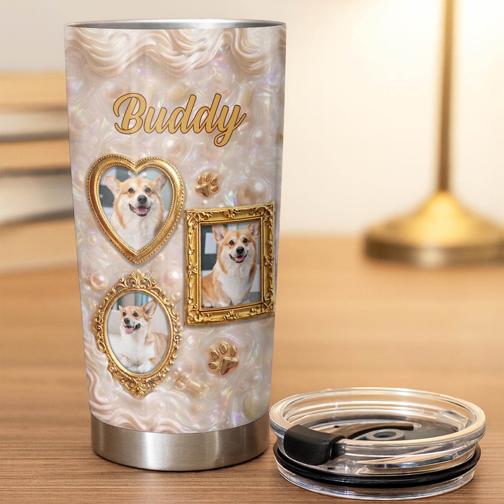 Personalized Dog Lover Tumbler Custom Name Gift for Dog Mom 20oz Tumbler GradoCreations