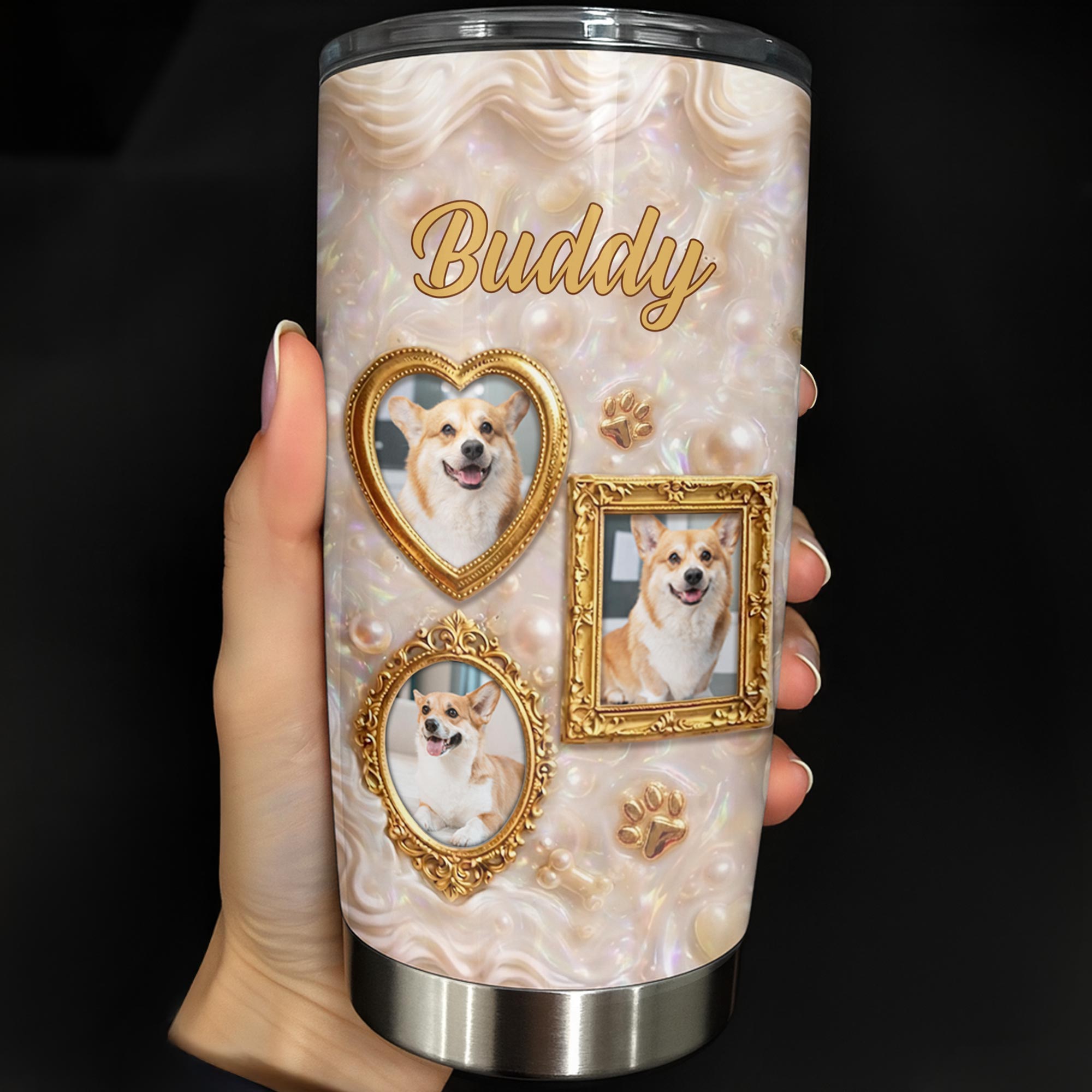 Personalized Dog Lover Tumbler Custom Name Gift for Dog Mom 20oz Tumbler GradoCreations