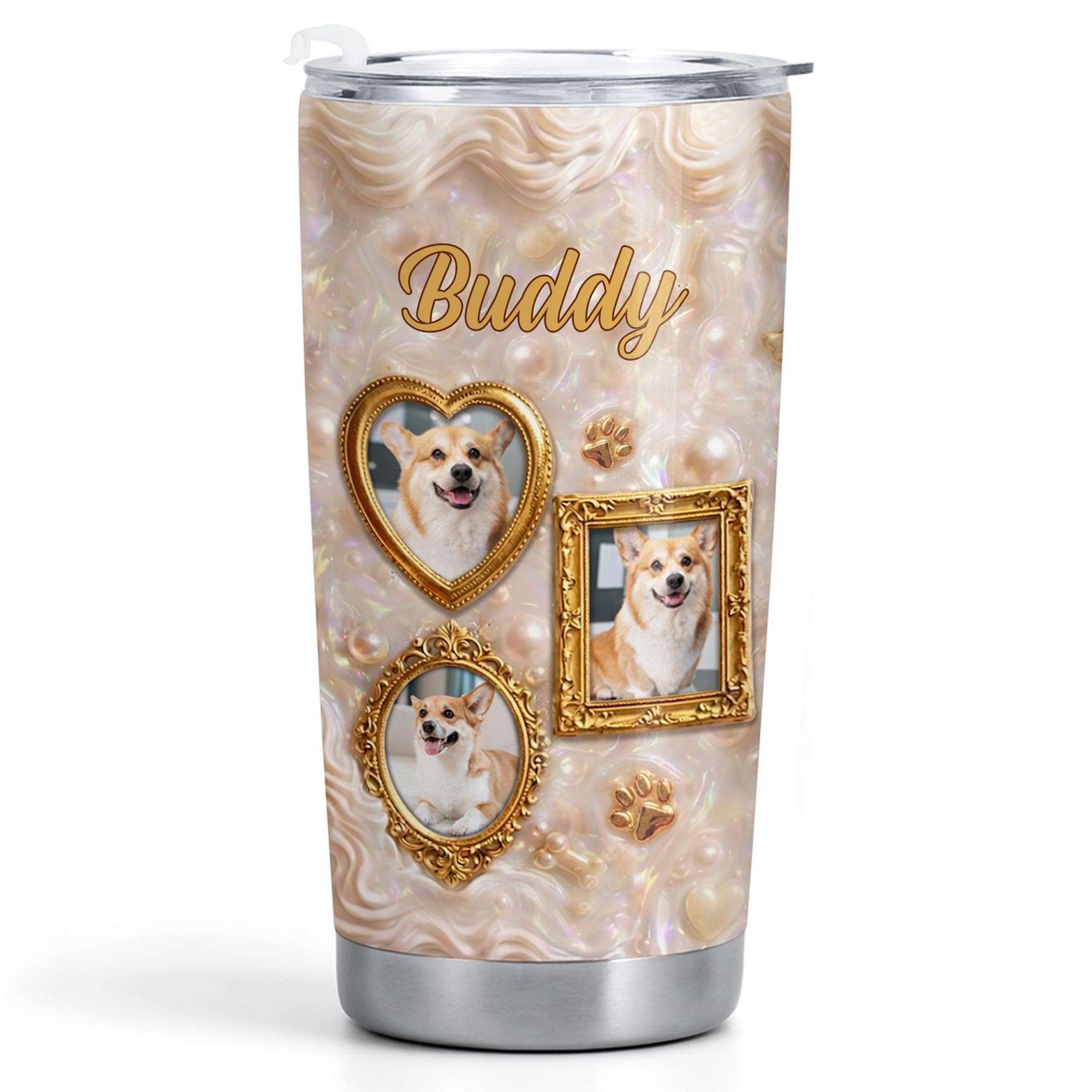 Personalized Dog Lover Tumbler Custom Name Gift for Dog Mom 20oz Tumbler GradoCreations