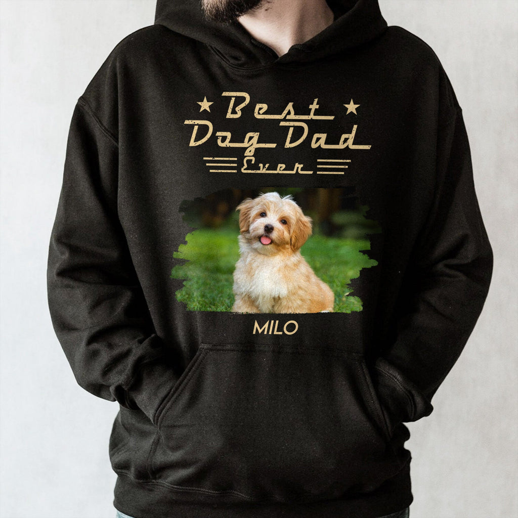 Personalized Dog Dad Shirt Custom Photo Gift for Him Hoodie Shirt GradoCreations