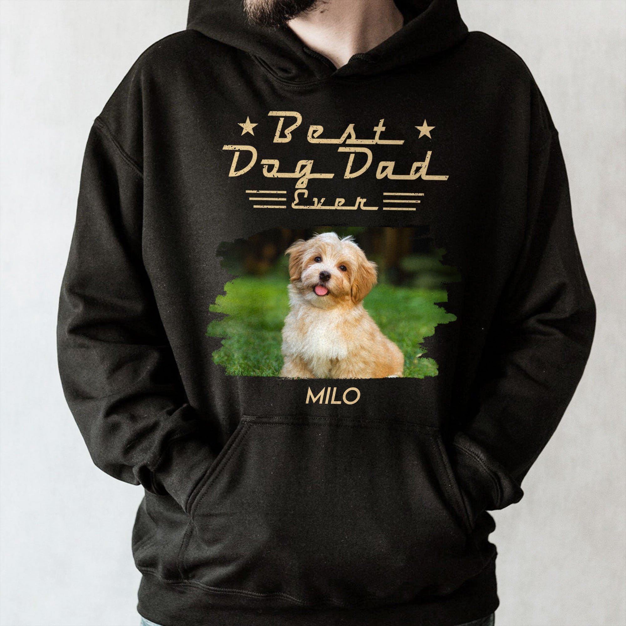Personalized Dog Dad Shirt Custom Photo Gift for Him Hoodie Shirt GradoCreations