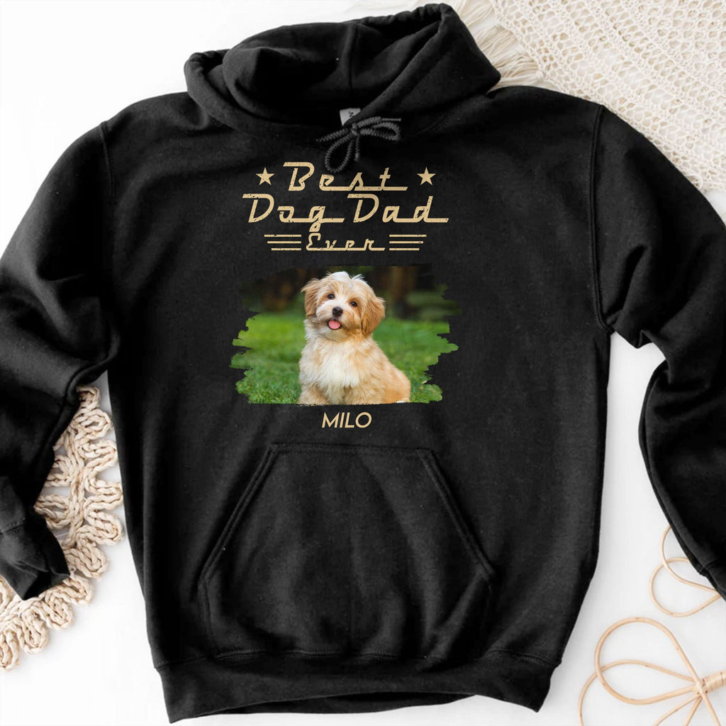 Personalized Dog Dad Shirt Custom Photo Gift for Him Hoodie Shirt GradoCreations