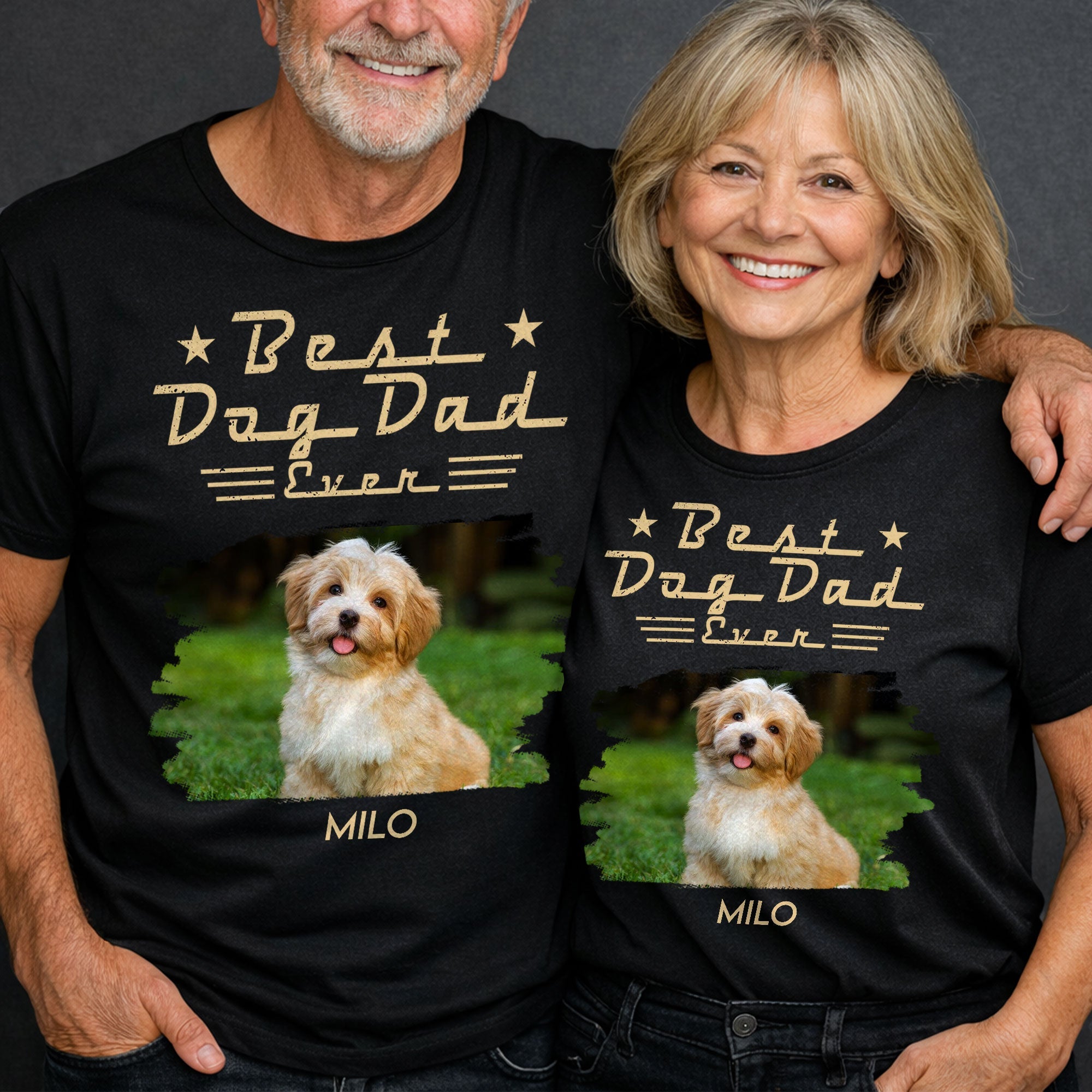 Personalized Dog Dad Shirt Custom Photo Gift for Him Hoodie Shirt GradoCreations