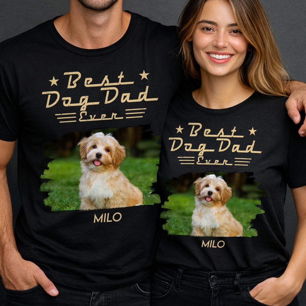 Personalized Dog Dad Shirt Custom Photo Gift for Him Hoodie Shirt GradoCreations