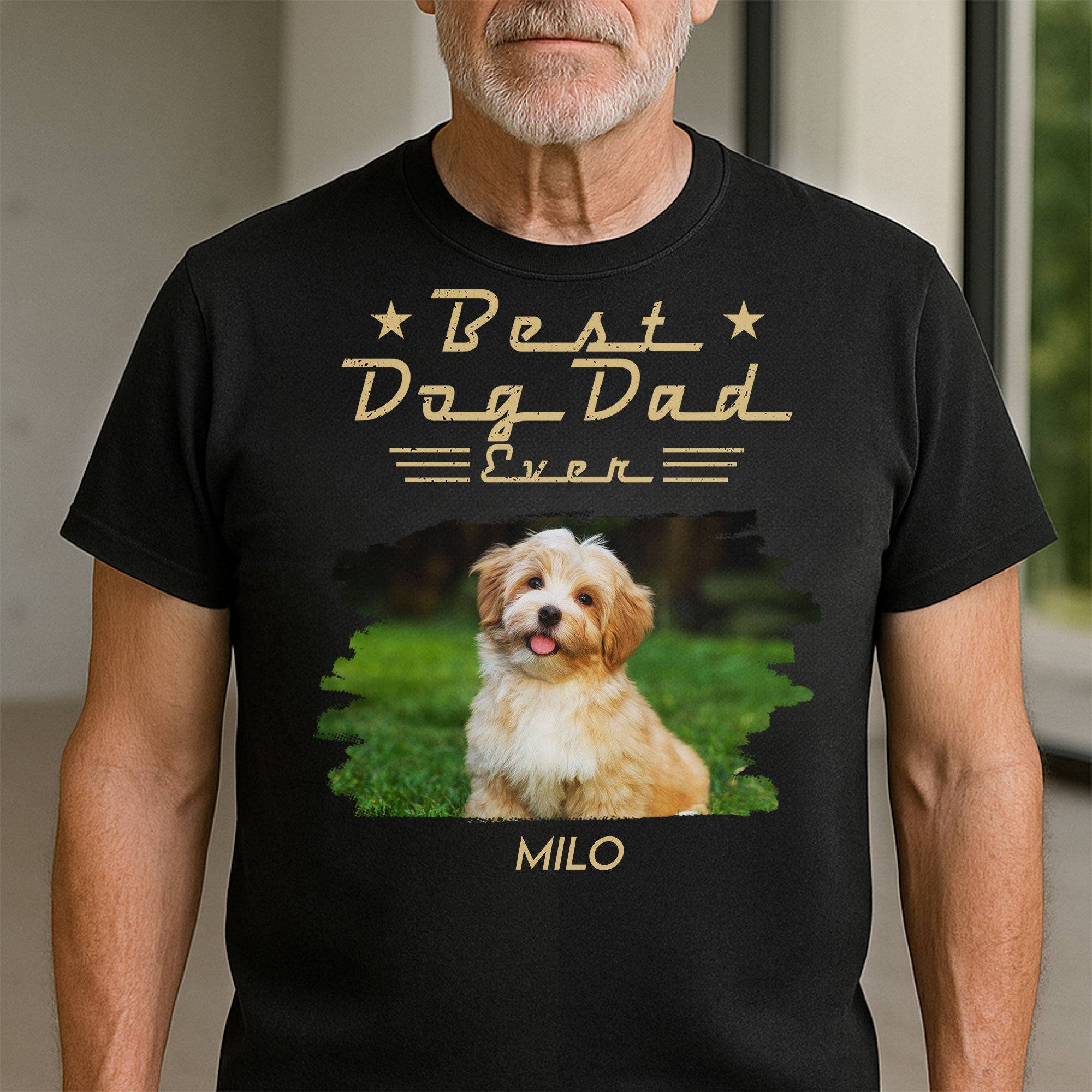Personalized Dog Dad Shirt Custom Photo Gift for Him Hoodie Shirt GradoCreations