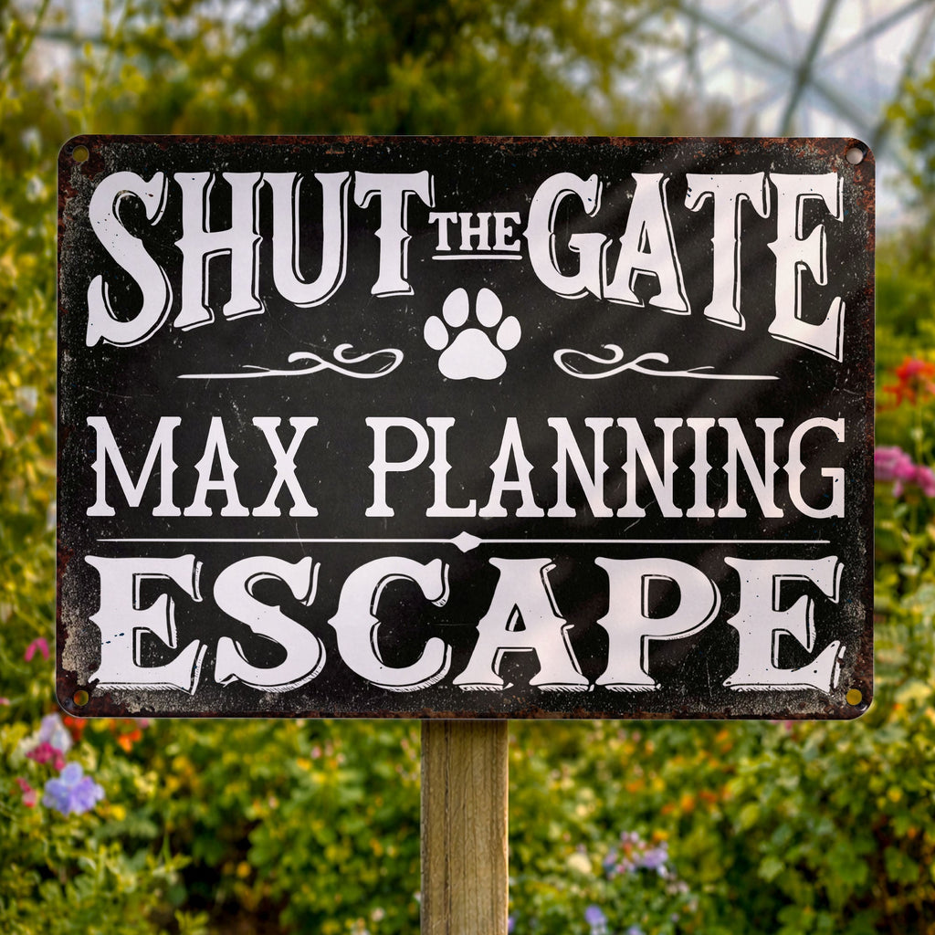 Personalized Metal Sign Custom Name Paw Print Gift for Dog Lovers