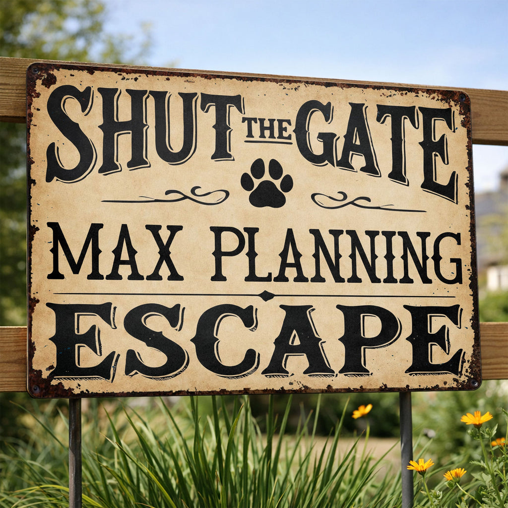 Personalized Metal Sign Custom Name Paw Print Gift for Dog Lovers