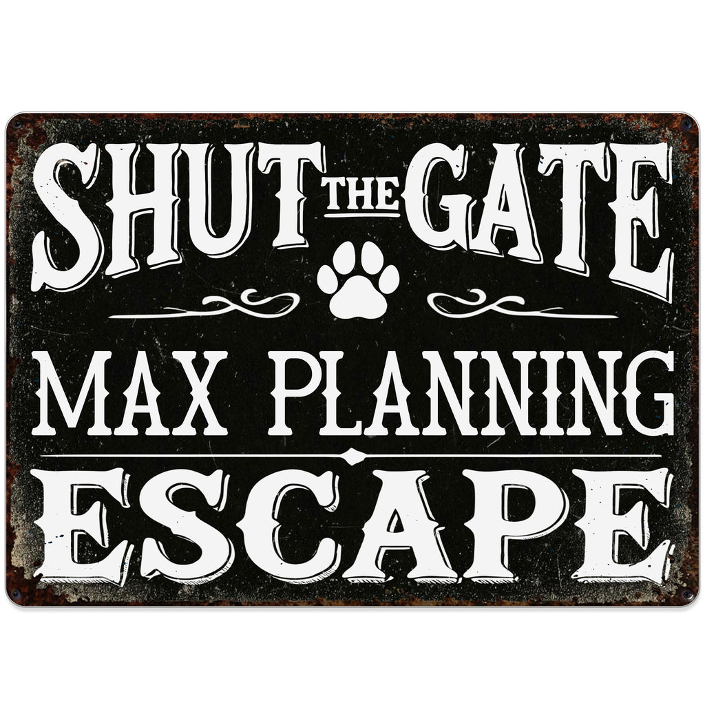 Personalized Metal Sign Custom Name Paw Print Gift for Dog Lovers