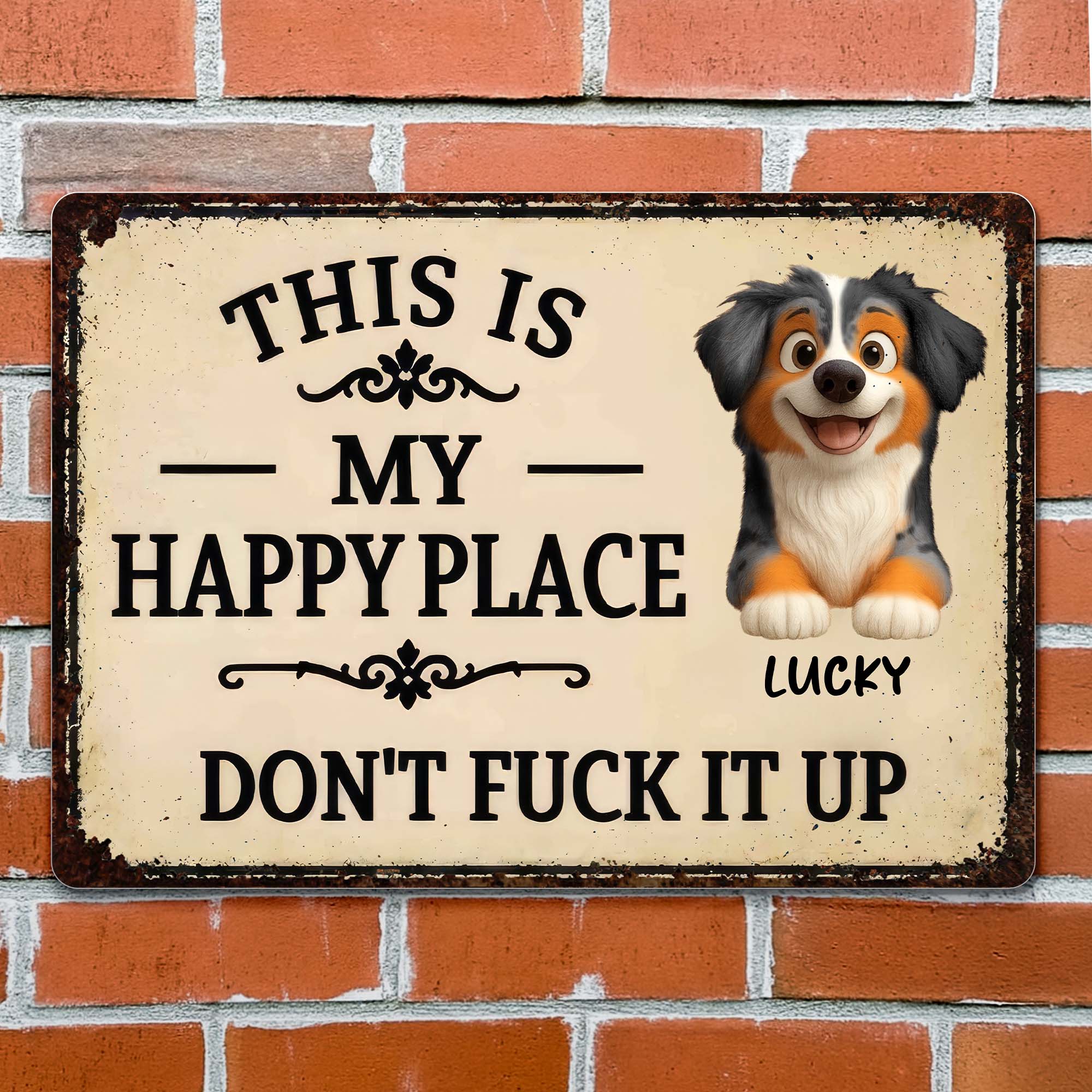 Personalized Metal Sign Custom Dog Lover Gift for Home