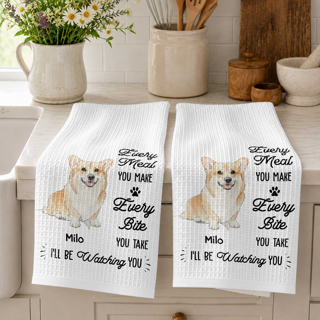 Personalized Corgi Dog Kitchen Towel Custom Gift for Dog Mom