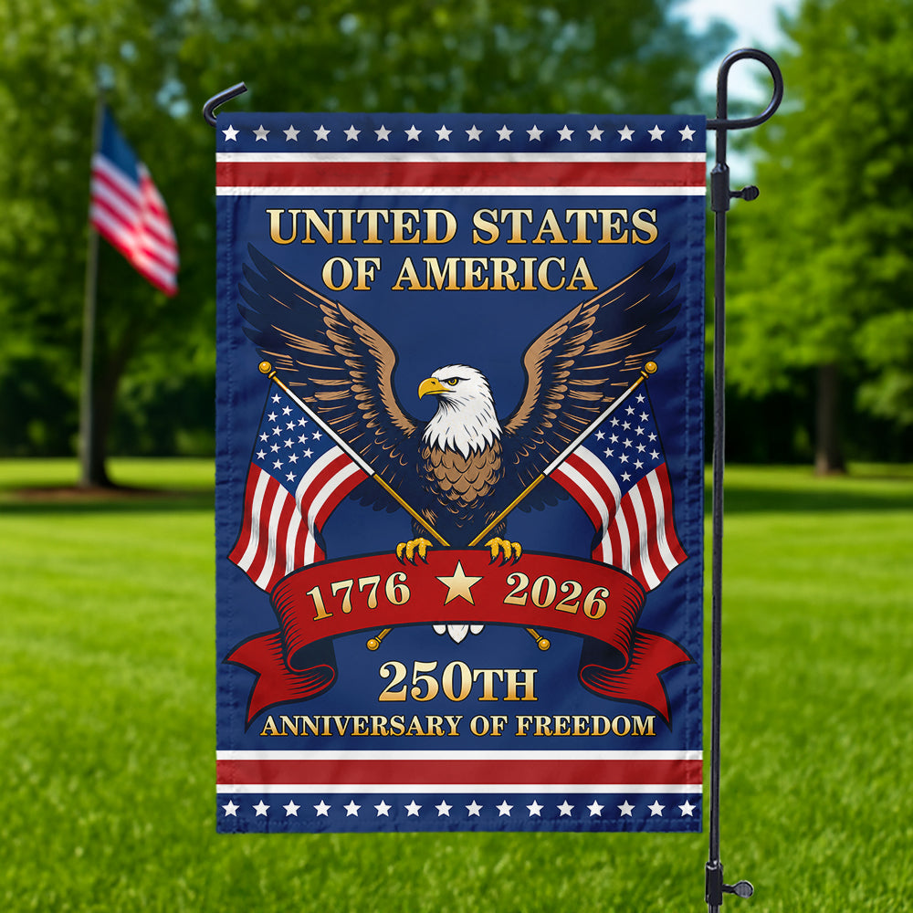 Personalized Family Name Garden Flag 1776-2026 USA 4th of July Gift HN590 - Garden Flag GradoCreations