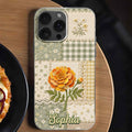Personalized Clear Phone Case Floral Design Custom Name Gift for Her Clear Phone Case GradoCreations