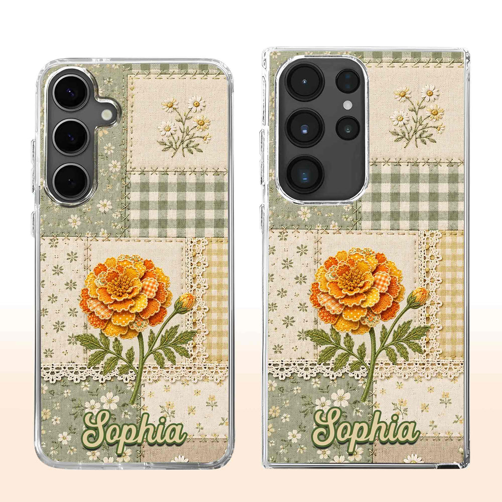 Personalized Clear Phone Case Floral Design Custom Name Gift for Her Clear Phone Case GradoCreations