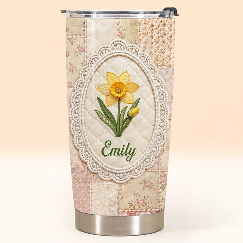 Personalized 20oz Stainless Steel Tumbler Custom Name Floral Gift for Mom 20oz Tumbler GradoCreations