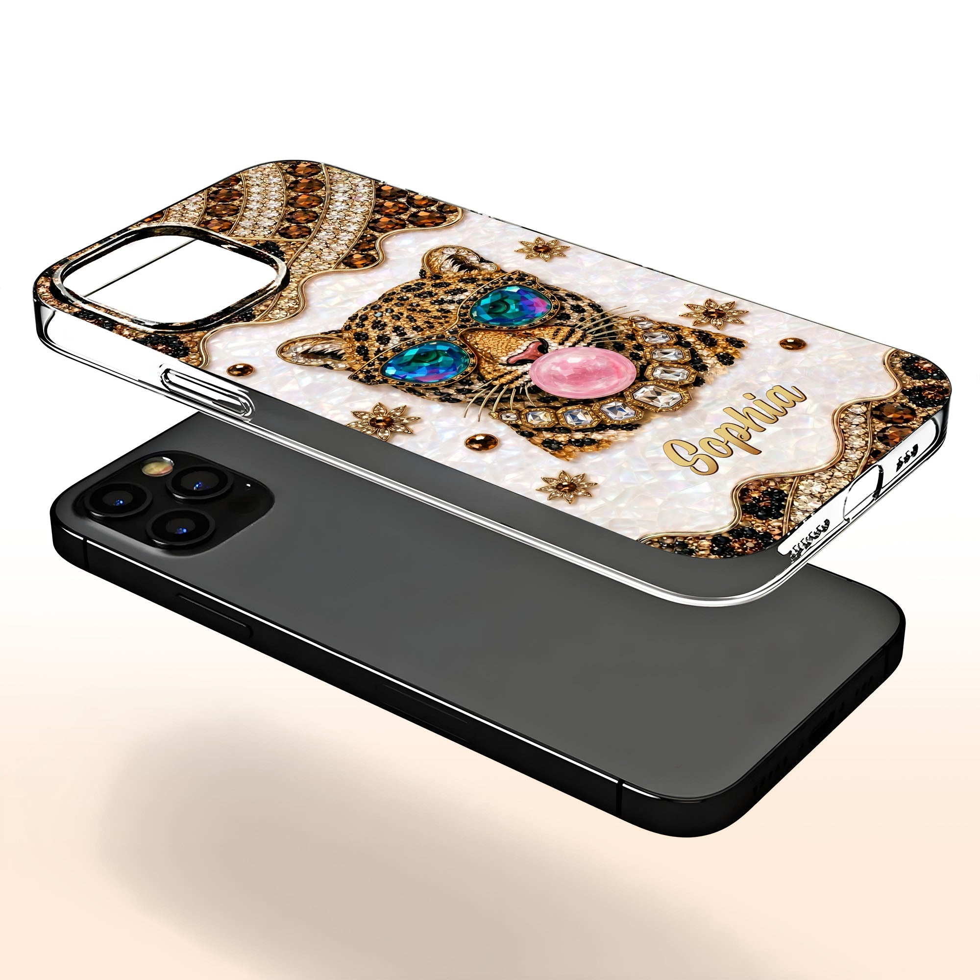 Personalized Clear Phone Case Custom Name Girl Boss Gift