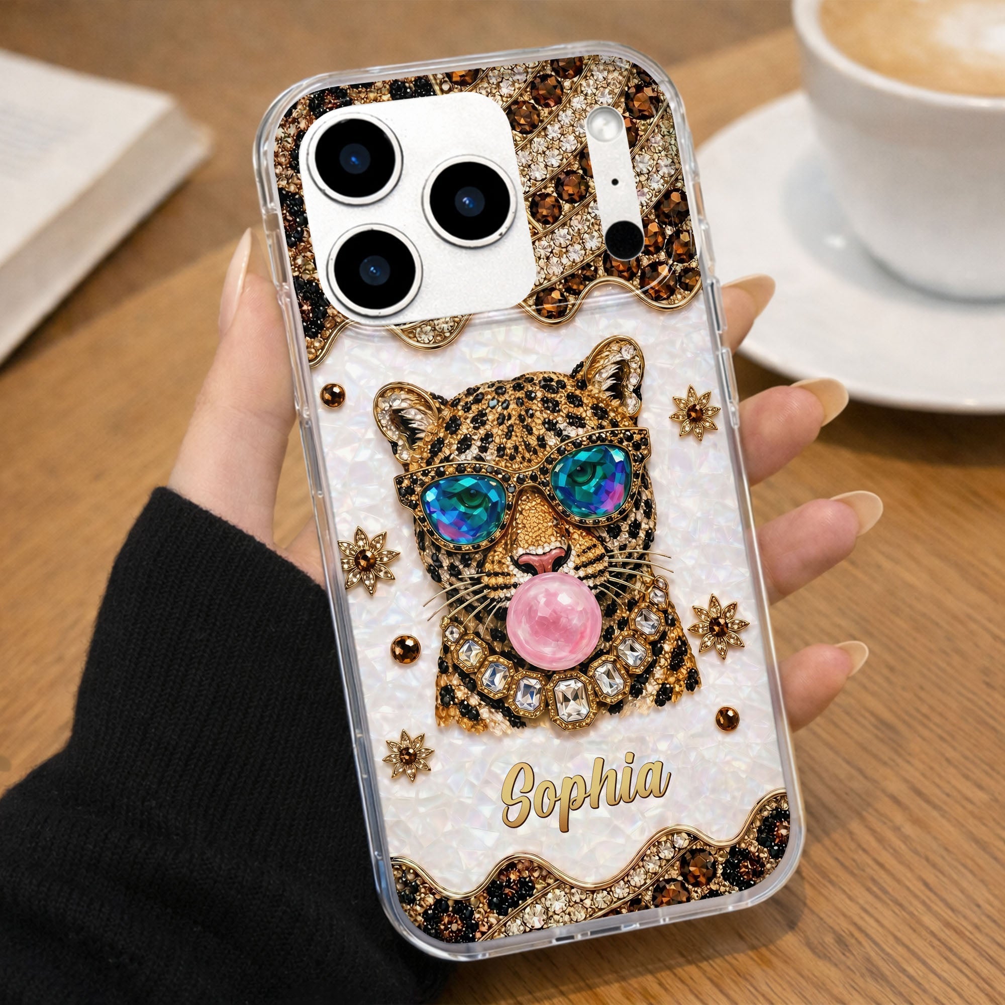Personalized Clear Phone Case Custom Name Girl Boss Gift