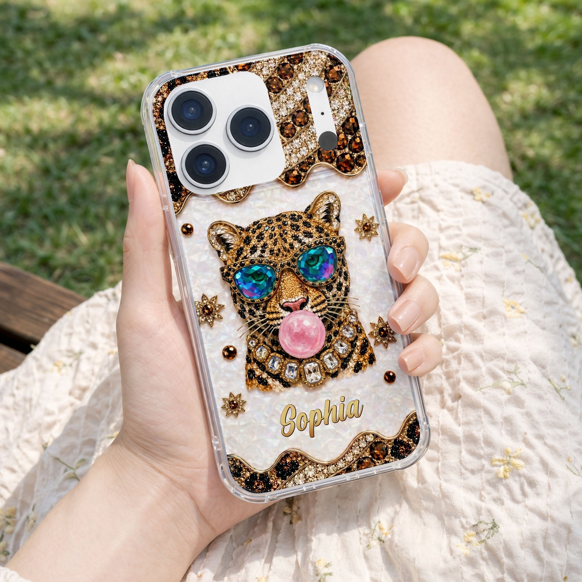 Personalized Clear Phone Case Custom Name Girl Boss Gift