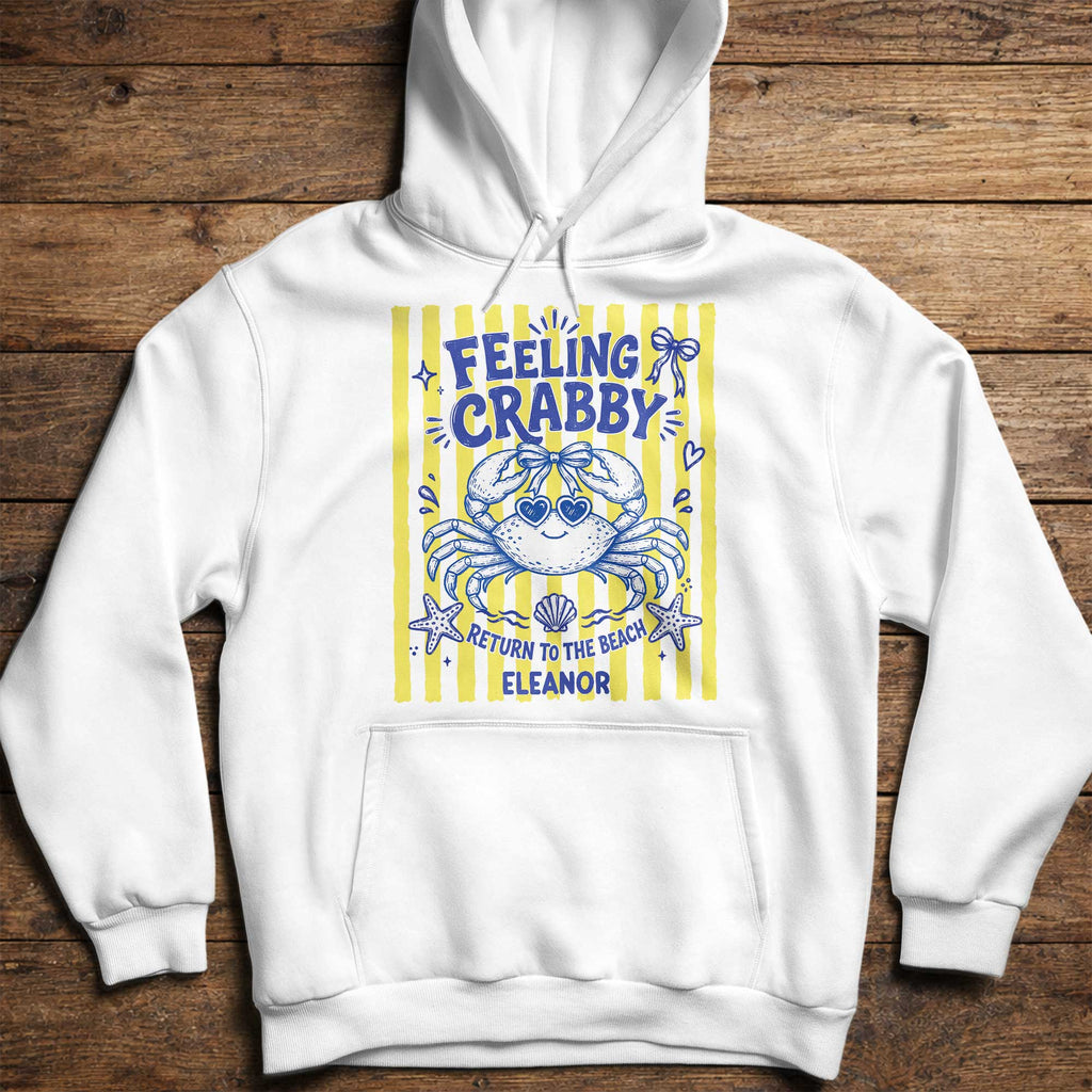 Personalized Beach T-shirt Hoodie Cute Crab Custom Gift Shirt GradoCreations