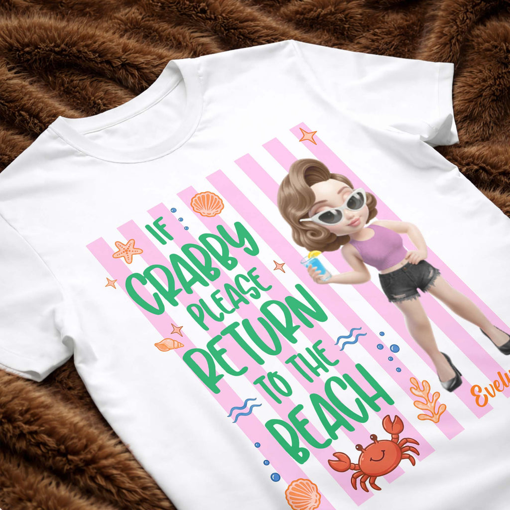 Personalized Crabby Beach T-shirt & Hoodie for Women Shirt GradoCreations