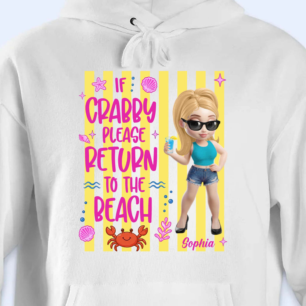 Personalized Crabby Beach T-shirt & Hoodie for Women Shirt GradoCreations