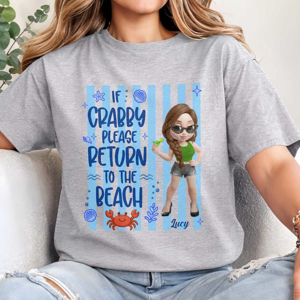 Personalized Crabby Beach T-shirt & Hoodie for Women Shirt GradoCreations