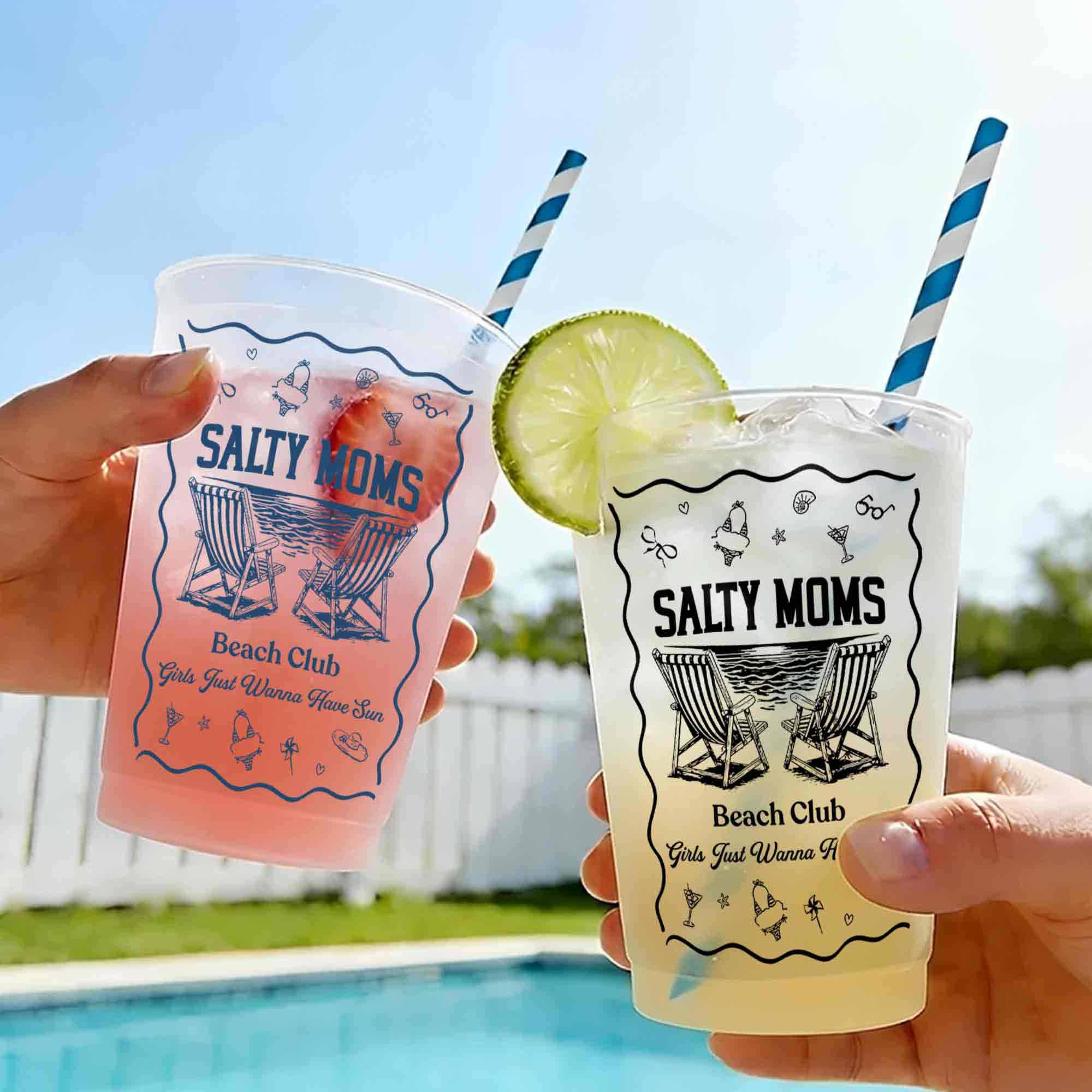 Personalized Frosted Cups Custom Design Beach Party Gift Frosted Cups GradoCreations