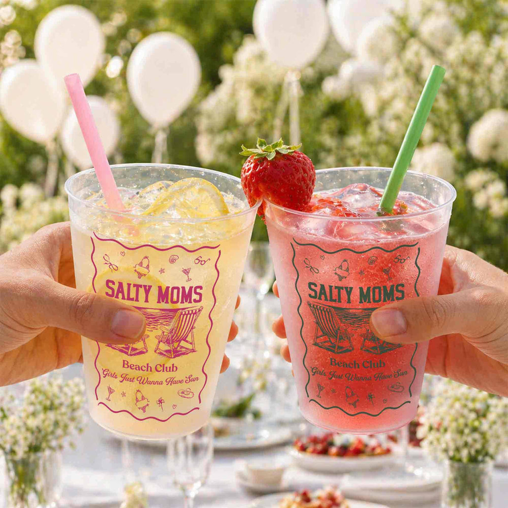 Personalized Frosted Cups Custom Design Beach Party Gift Frosted Cups GradoCreations