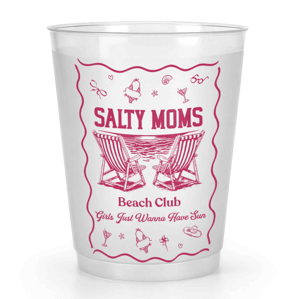 Personalized Frosted Cups Custom Design Beach Party Gift Frosted Cups GradoCreations