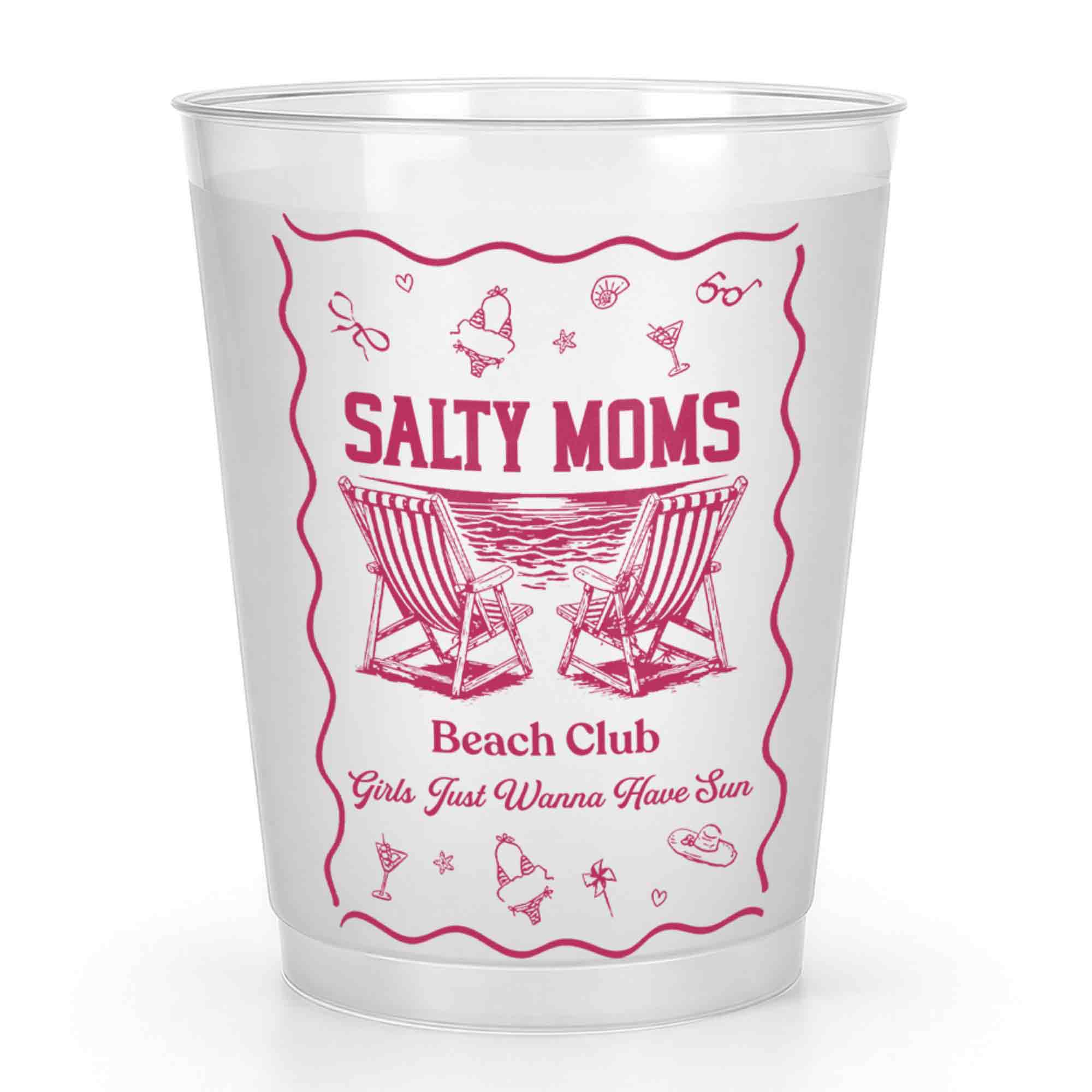 Personalized Frosted Cups Custom Design Beach Party Gift Frosted Cups GradoCreations