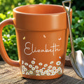 Personalized Ceramic Flower Pot Mug Custom Name Gift for Mom