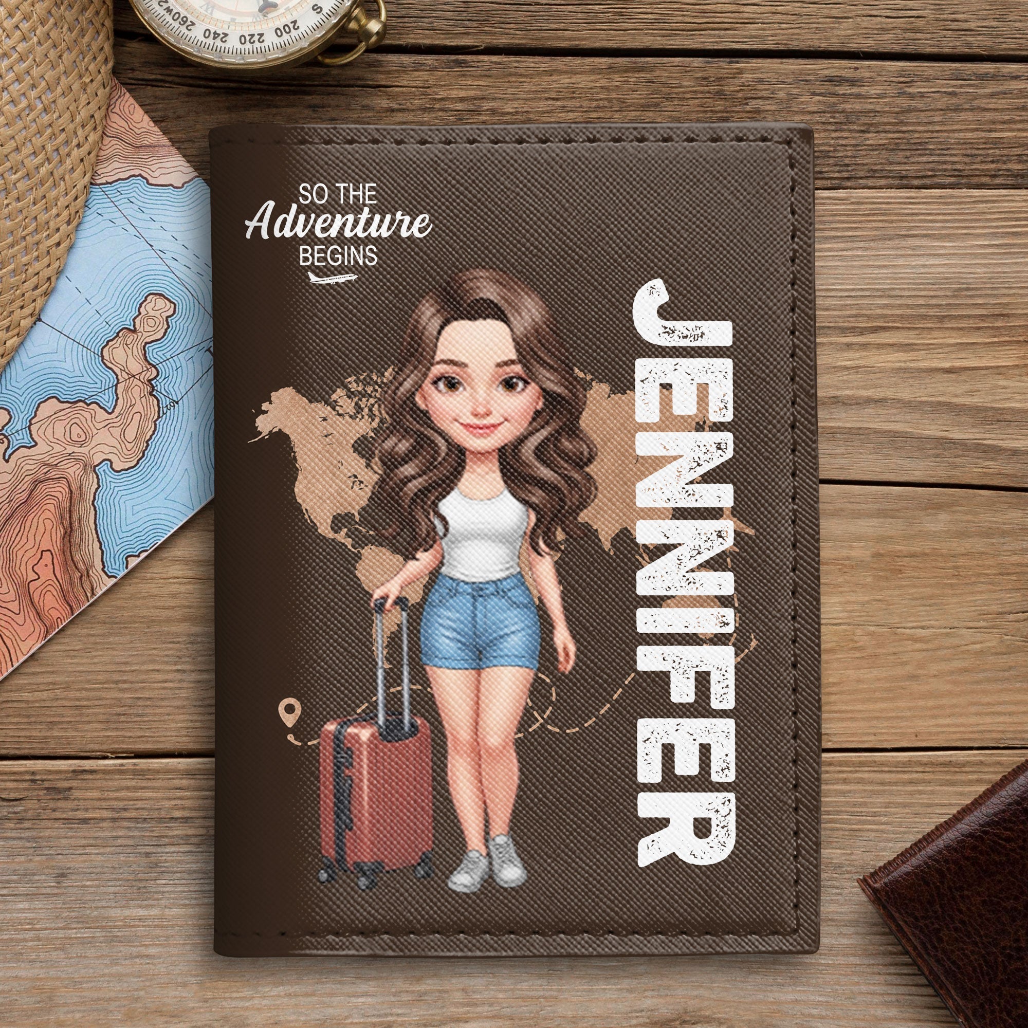 Personalized Travel Passport Holder Custom Name for Girls Passport Holder GradoCreations