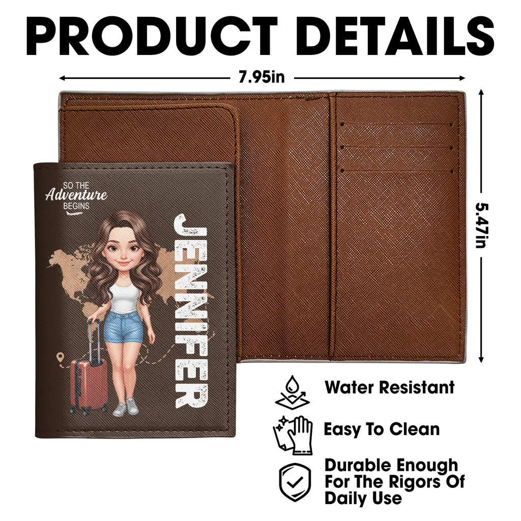 Personalized Travel Passport Holder Custom Name for Girls Passport Holder GradoCreations