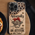 Personalized Clear Phone Case with Highland Cow Design for Her Clear Phone Case GradoCreations