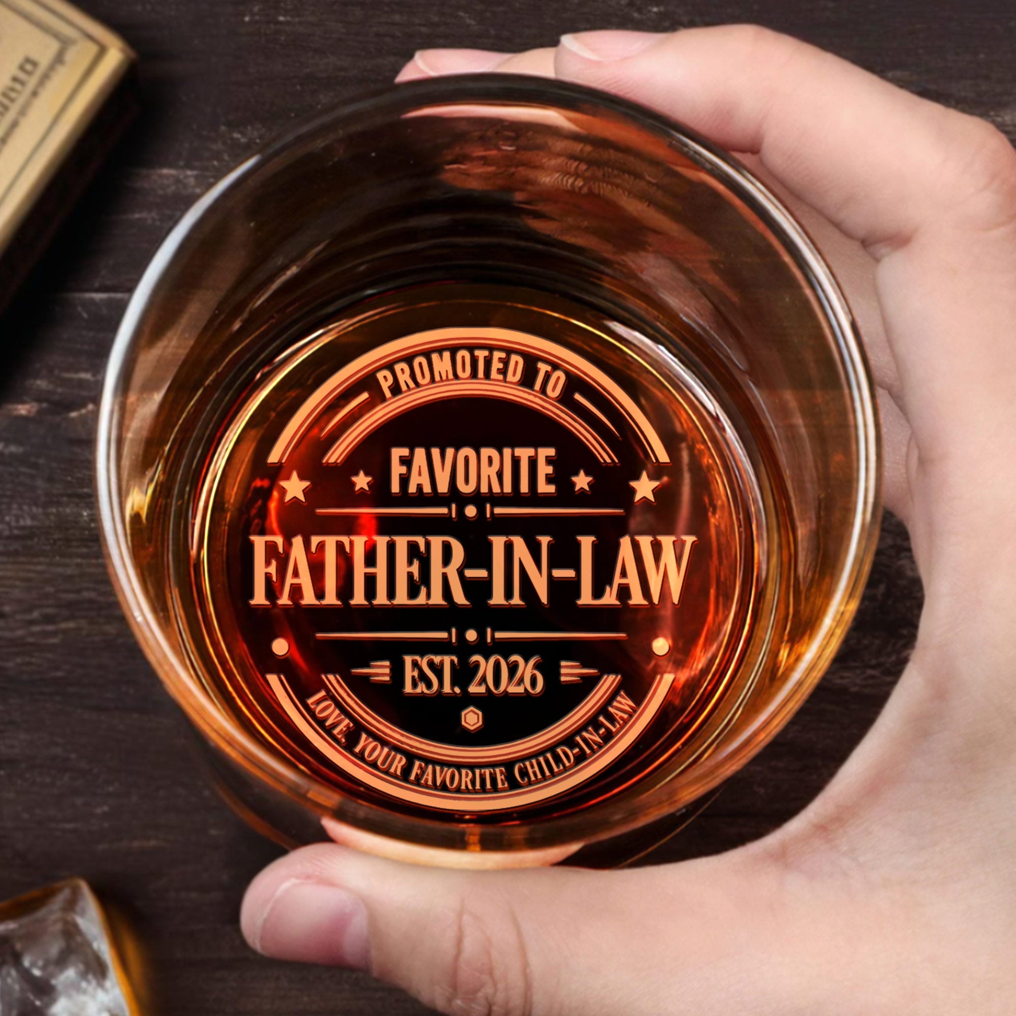 Personalized Engraved Whiskey Glass Gift for Father-in-Law Whiskey Glass GradoCreations