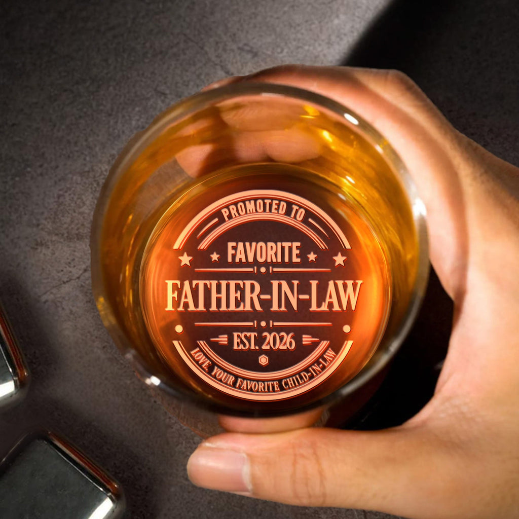 Personalized Engraved Whiskey Glass Gift for Father-in-Law Whiskey Glass GradoCreations