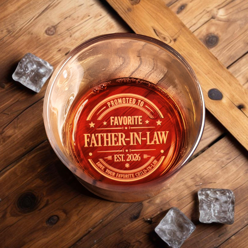 Personalized Engraved Whiskey Glass Gift for Father-in-Law Whiskey Glass GradoCreations